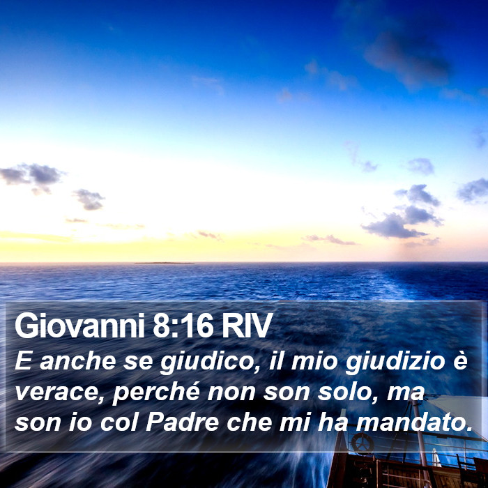 Giovanni 8:16 RIV Bible Study