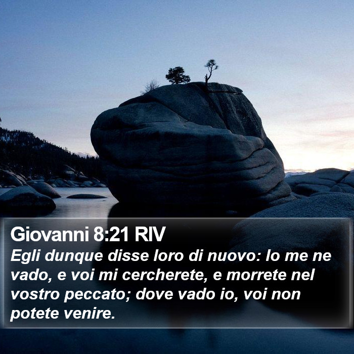 Giovanni 8:21 RIV Bible Study