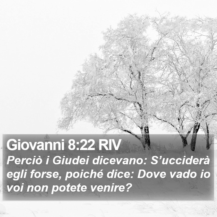 Giovanni 8:22 RIV Bible Study