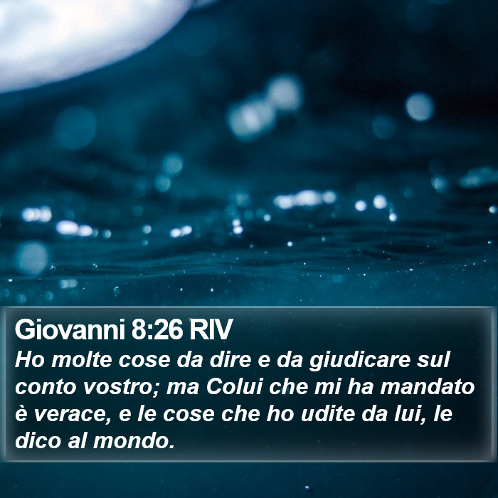 Giovanni 8:26 RIV Bible Study