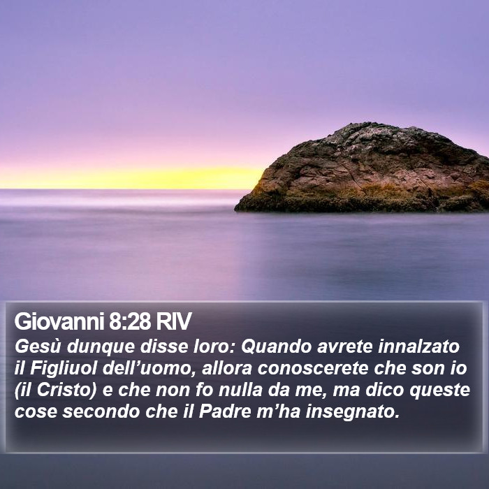 Giovanni 8:28 RIV Bible Study