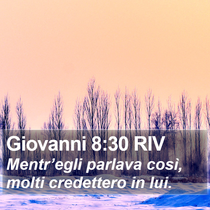 Giovanni 8:30 RIV Bible Study