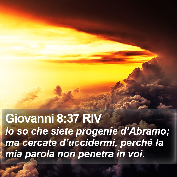 Giovanni 8:37 RIV Bible Study