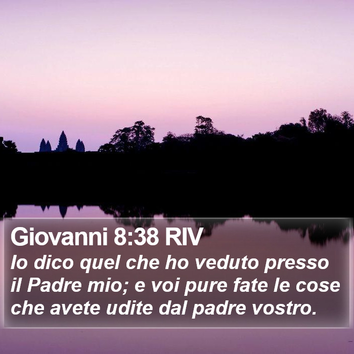 Giovanni 8:38 RIV Bible Study