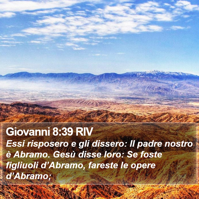 Giovanni 8:39 RIV Bible Study