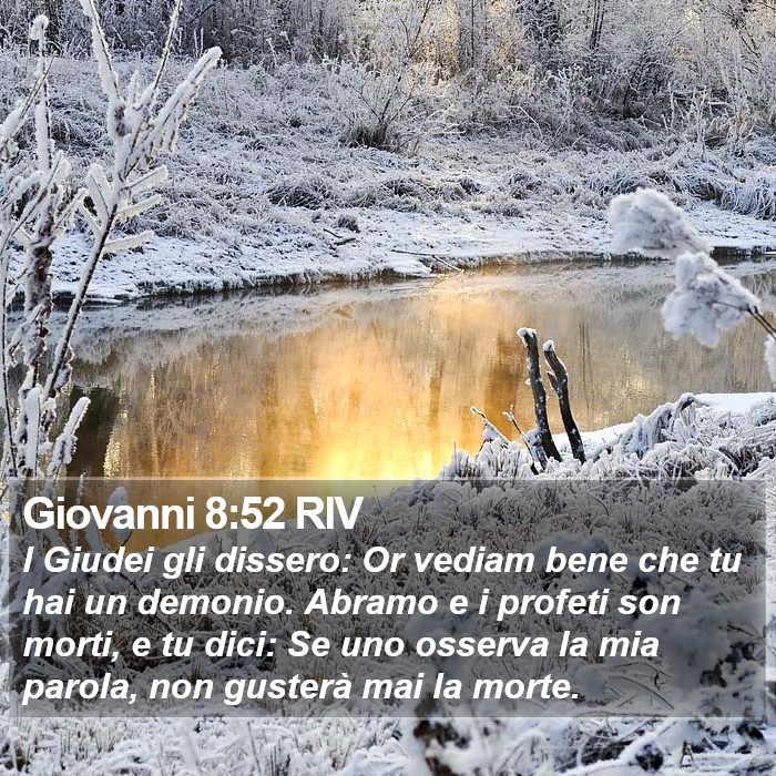 Giovanni 8:52 RIV Bible Study