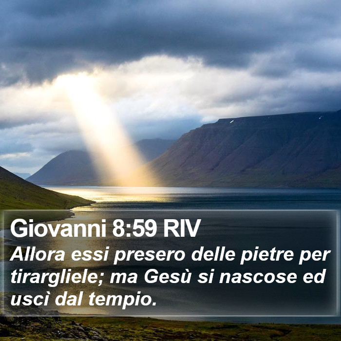 Giovanni 8:59 RIV Bible Study