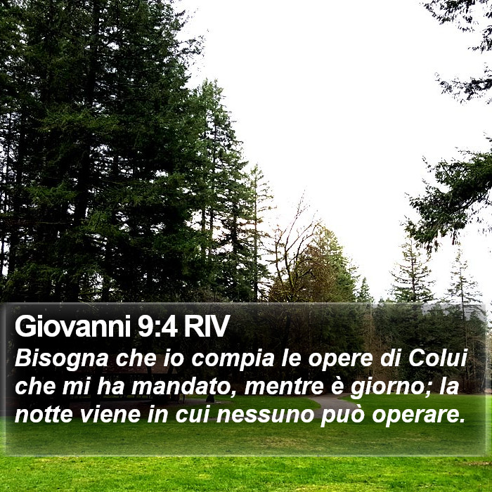 Giovanni 9:4 RIV Bible Study
