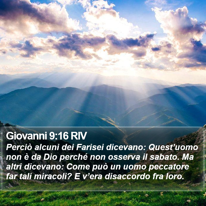 Giovanni 9:16 RIV Bible Study