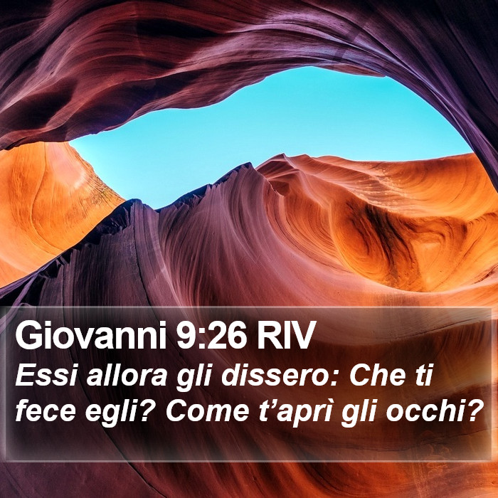 Giovanni 9:26 RIV Bible Study