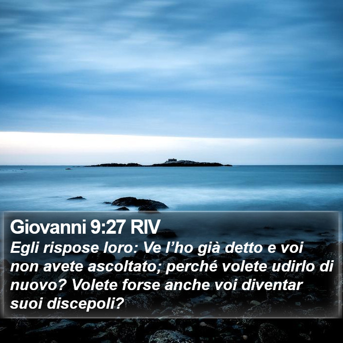 Giovanni 9:27 RIV Bible Study