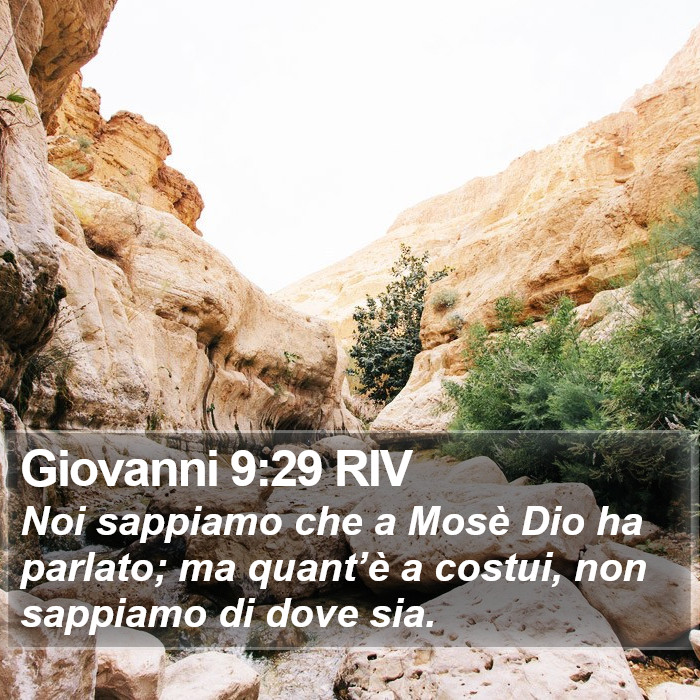 Giovanni 9:29 RIV Bible Study