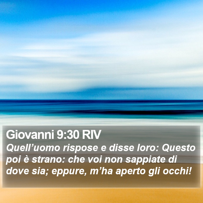 Giovanni 9:30 RIV Bible Study