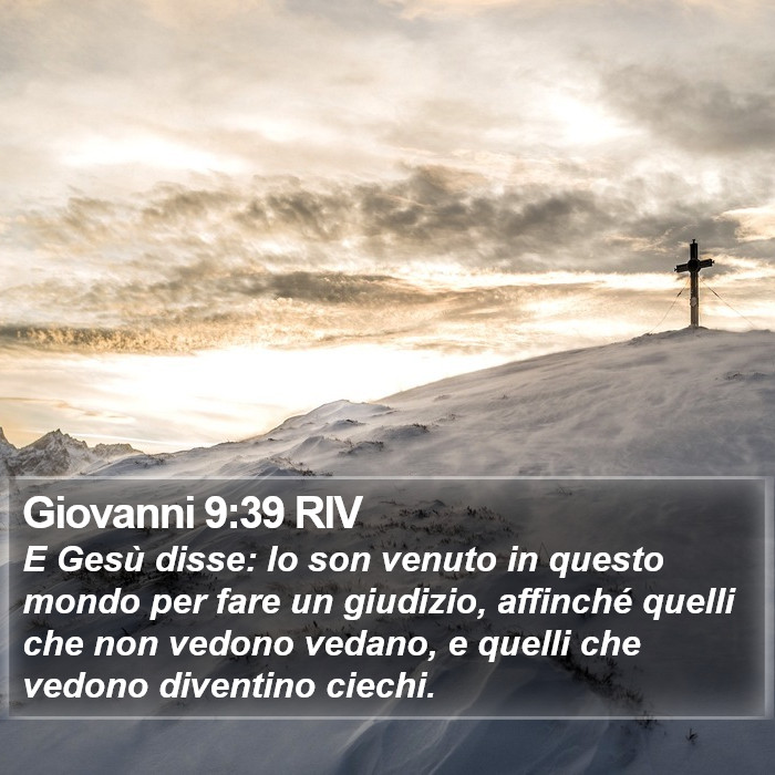 Giovanni 9:39 RIV Bible Study