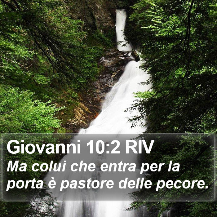 Giovanni 10:2 RIV Bible Study