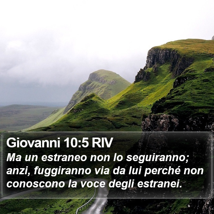 Giovanni 10:5 RIV Bible Study