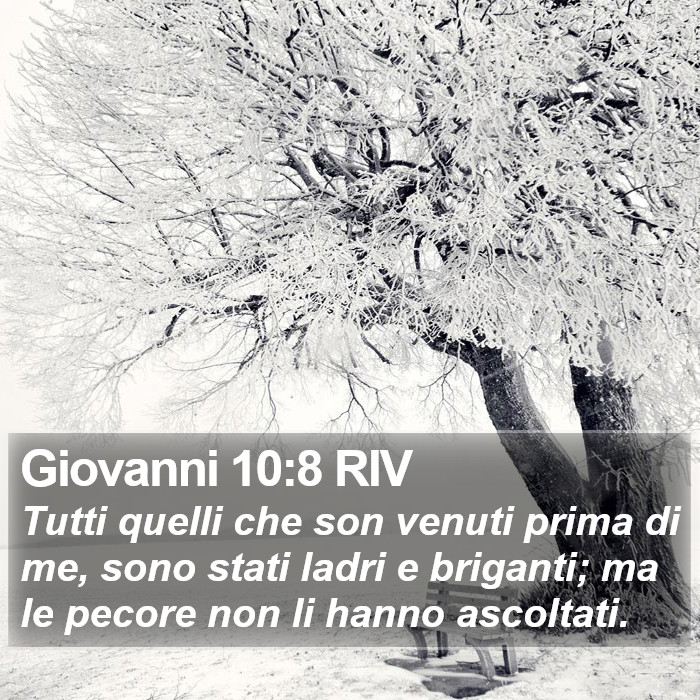 Giovanni 10:8 RIV Bible Study