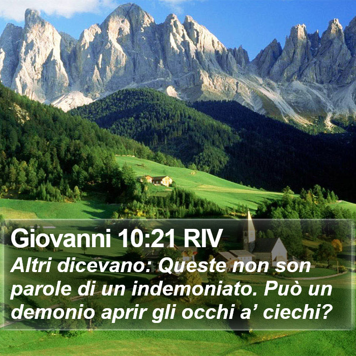 Giovanni 10:21 RIV Bible Study