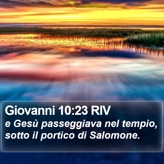 Giovanni 10:23 RIV Bible Study
