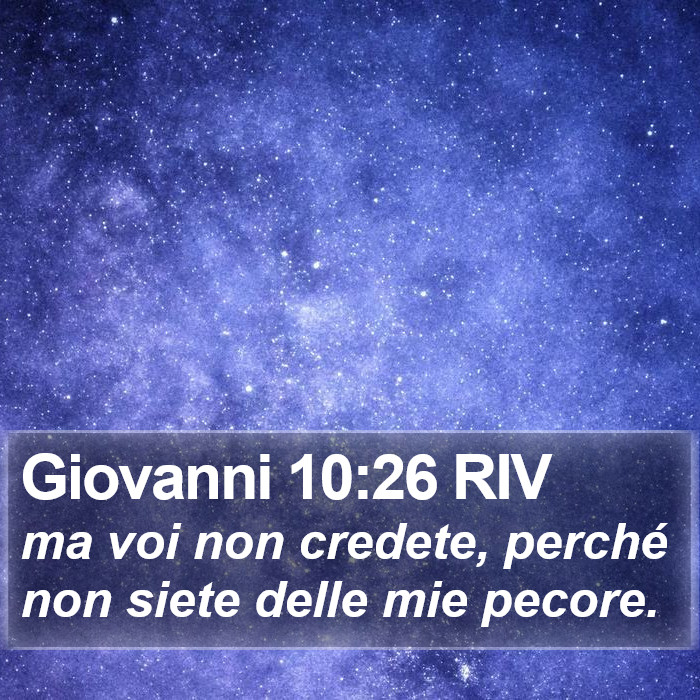 Giovanni 10:26 RIV Bible Study