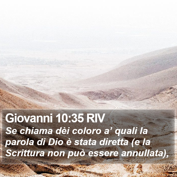 Giovanni 10:35 RIV Bible Study