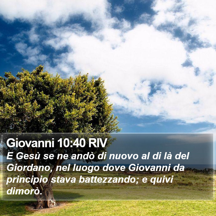 Giovanni 10:40 RIV Bible Study