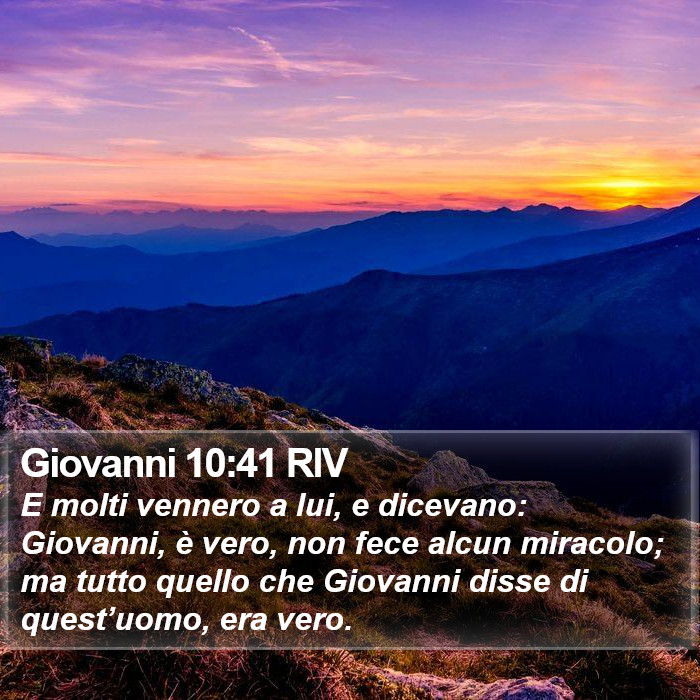 Giovanni 10:41 RIV Bible Study