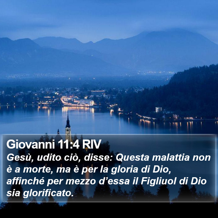 Giovanni 11:4 RIV Bible Study