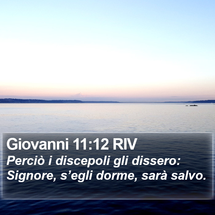 Giovanni 11:12 RIV Bible Study