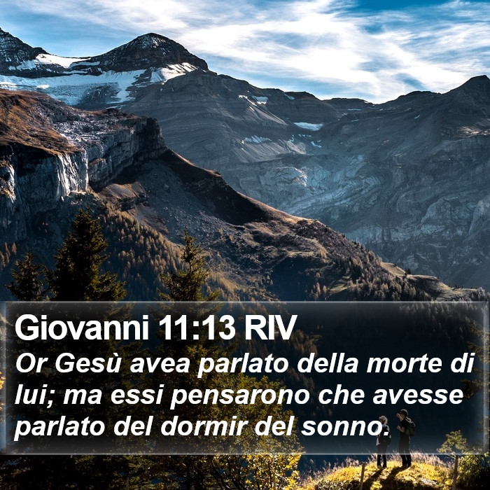 Giovanni 11:13 RIV Bible Study