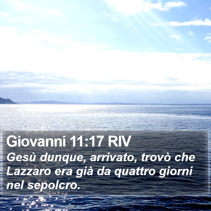 Giovanni 11:17 RIV Bible Study