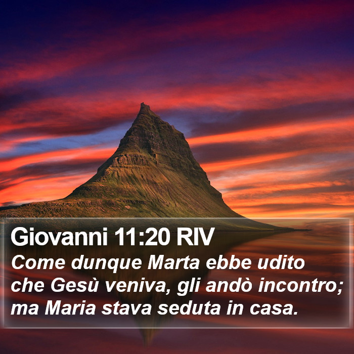 Giovanni 11:20 RIV Bible Study