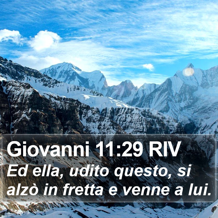 Giovanni 11:29 RIV Bible Study