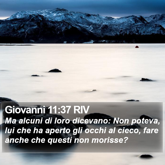 Giovanni 11:37 RIV Bible Study