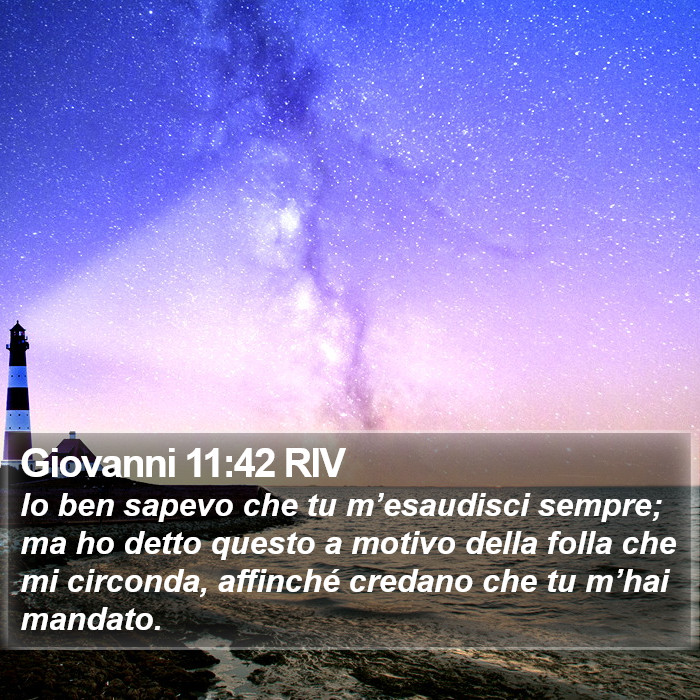 Giovanni 11:42 RIV Bible Study