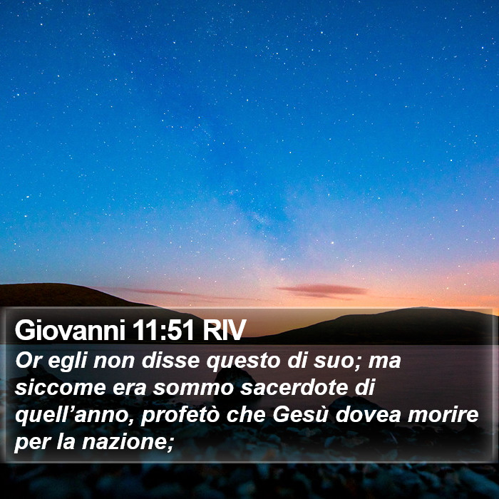 Giovanni 11:51 RIV Bible Study