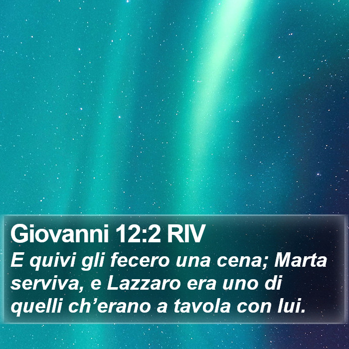 Giovanni 12:2 RIV Bible Study