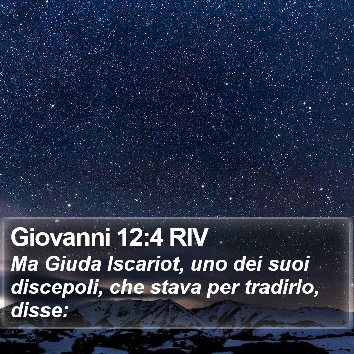 Giovanni 12:4 RIV Bible Study