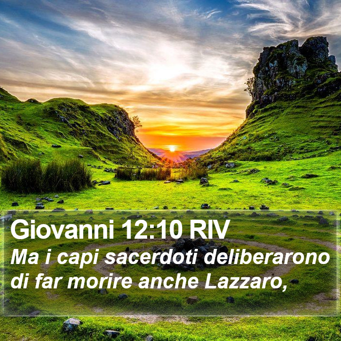 Giovanni 12:10 RIV Bible Study