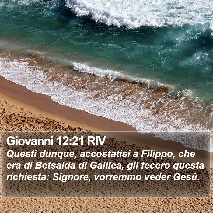 Giovanni 12:21 RIV Bible Study