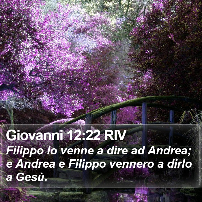 Giovanni 12:22 RIV Bible Study