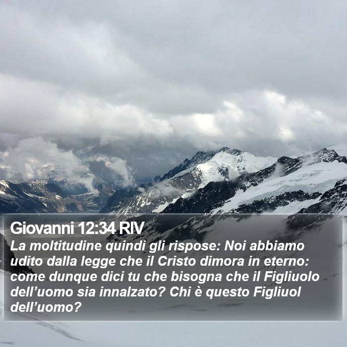 Giovanni 12:34 RIV Bible Study
