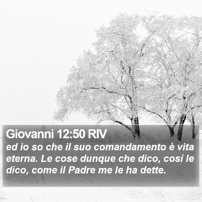 Giovanni 12:50 RIV Bible Study