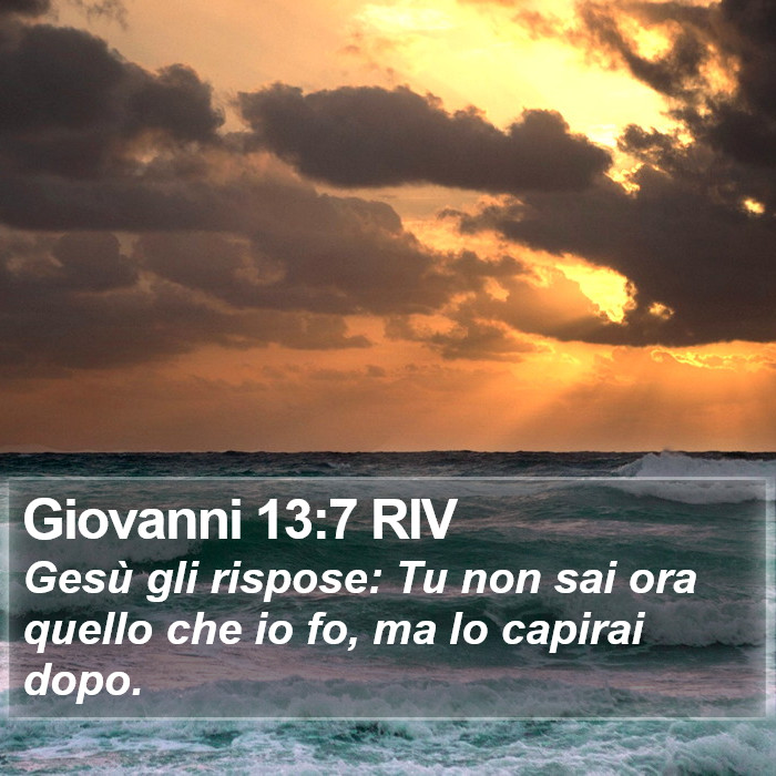 Giovanni 13:7 RIV Bible Study