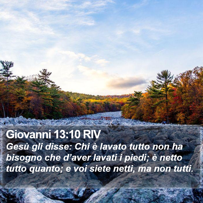 Giovanni 13:10 RIV Bible Study