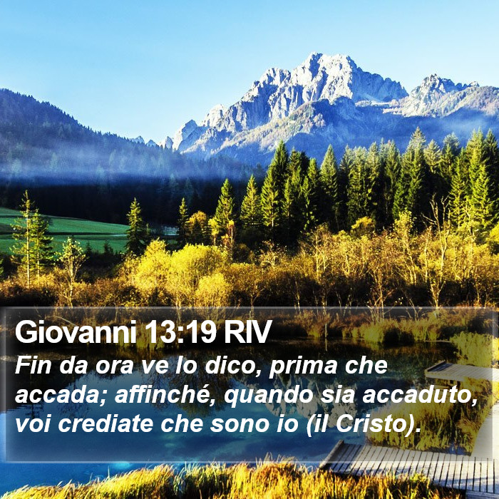 Giovanni 13:19 RIV Bible Study