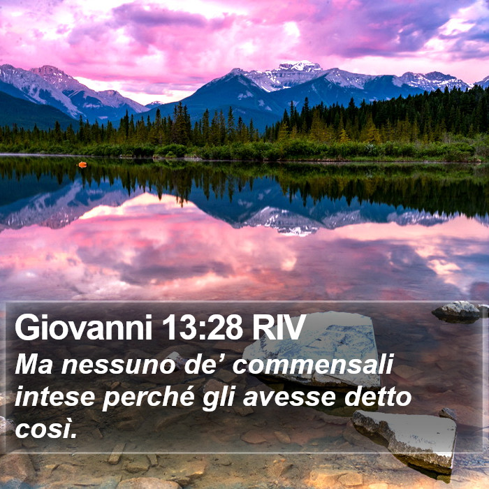 Giovanni 13:28 RIV Bible Study