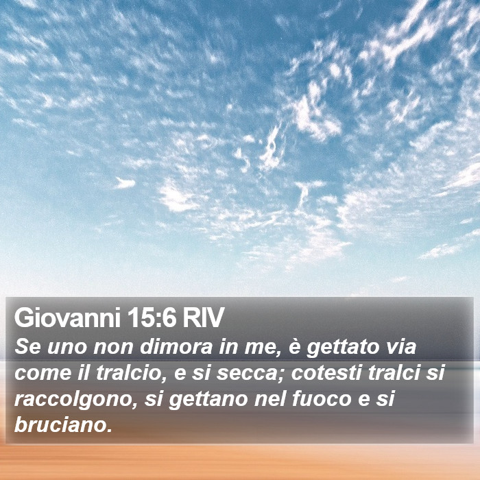 Giovanni 15:6 RIV Bible Study