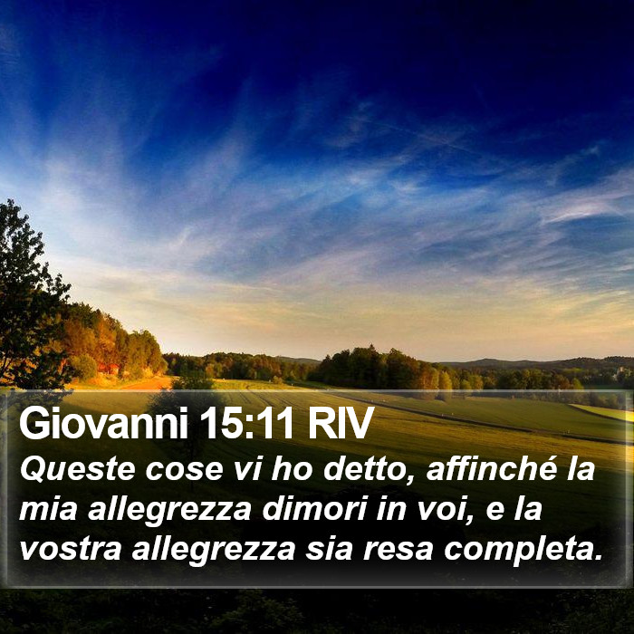 Giovanni 15:11 RIV Bible Study