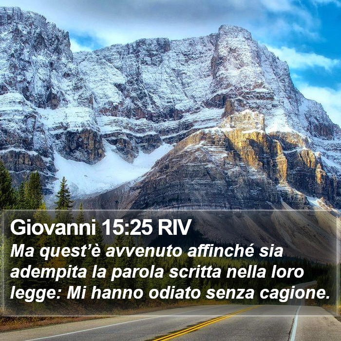 Giovanni 15:25 RIV Bible Study